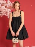 Sister Jane Dream Enflower Jacquard Mini Dress, Black