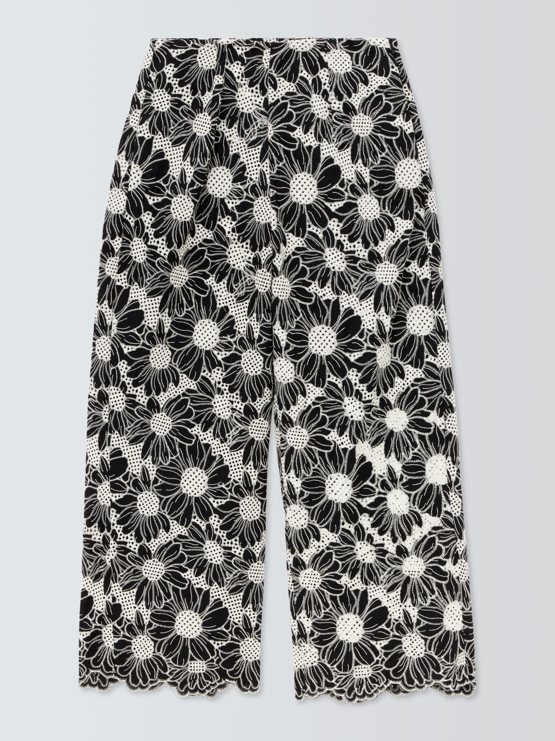 Sister Jane Dream Flower Haze Cropped Trousers, Black/Multi, 6