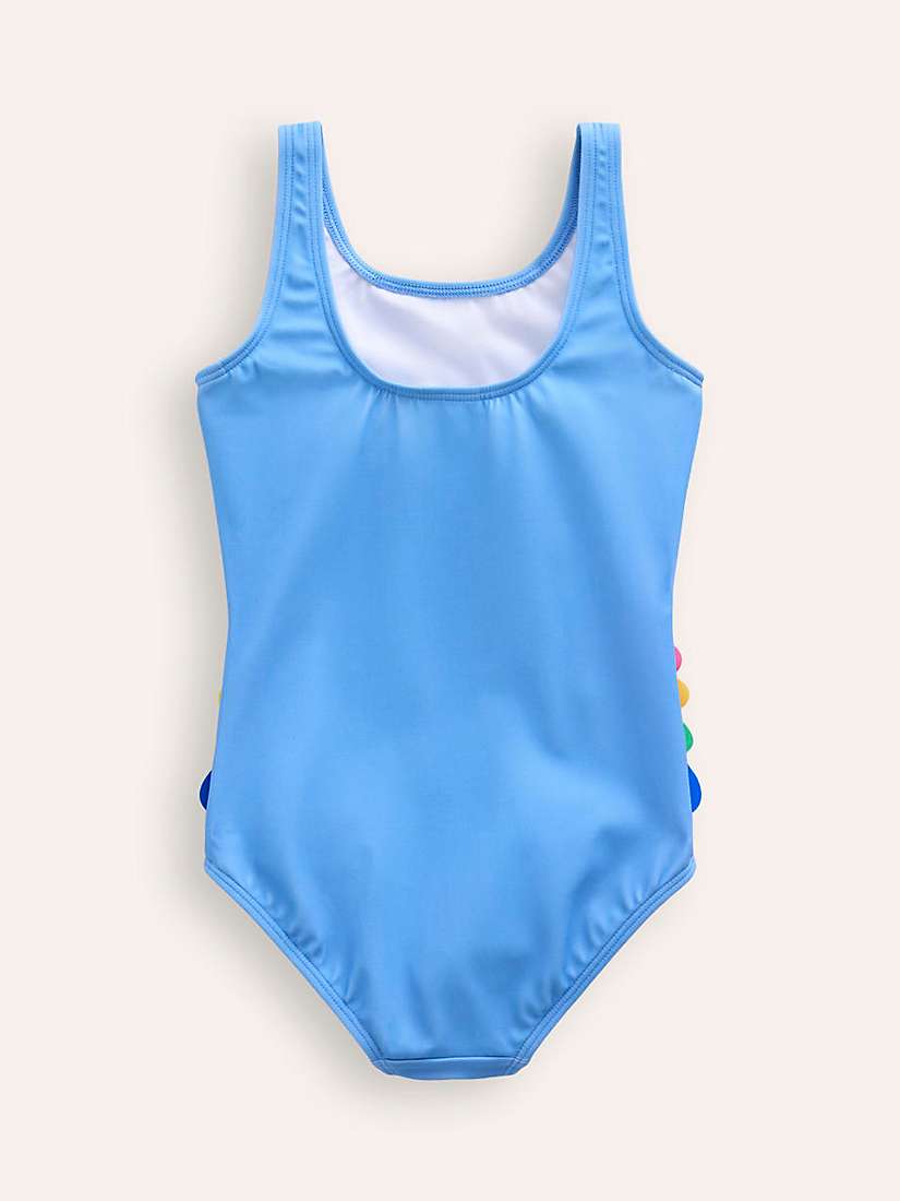 Buy Mini Boden Kids' Fun Parrot Applique Swimsuit, Vintage Blue Online at johnlewis.com