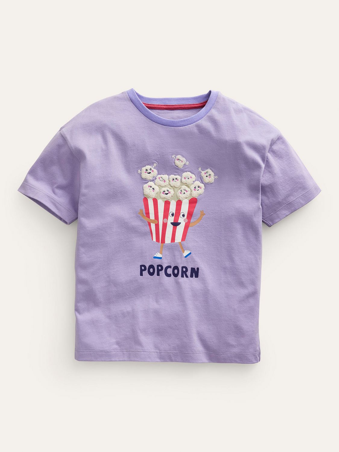 Mini Boden Kids' Popcorn Boucle T-Shirt, Lavender, 2-3 years