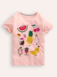 Mini Boden Kids' Fruit T-Shirt, Dusty Pink