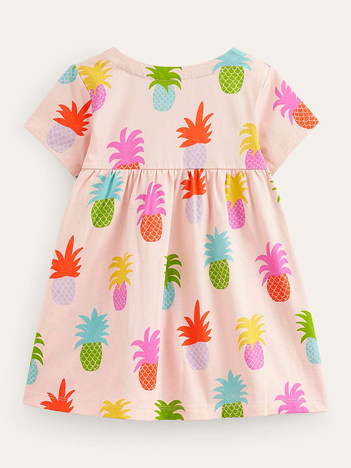 Buy Mini Boden Kids' Pineapple Print Short Sleeve Tunic, Pink Online at johnlewis.com