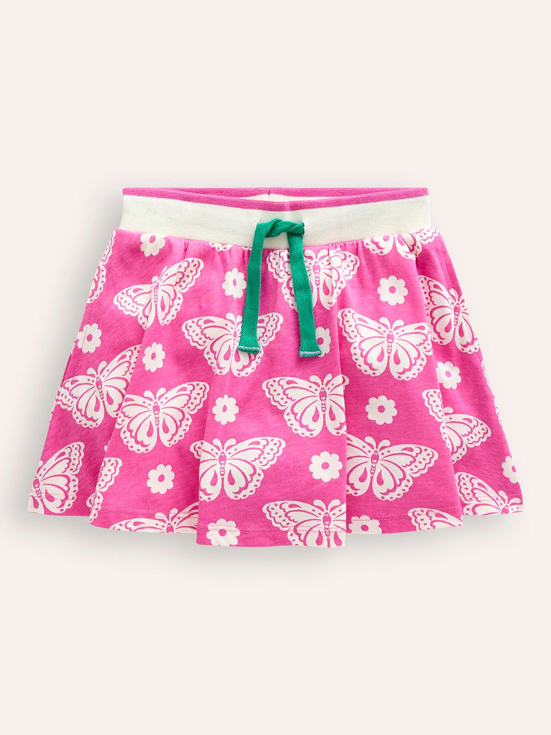 Mini Boden Kids' Butterfly Print Jersey Skort, Pink, 2-3 years