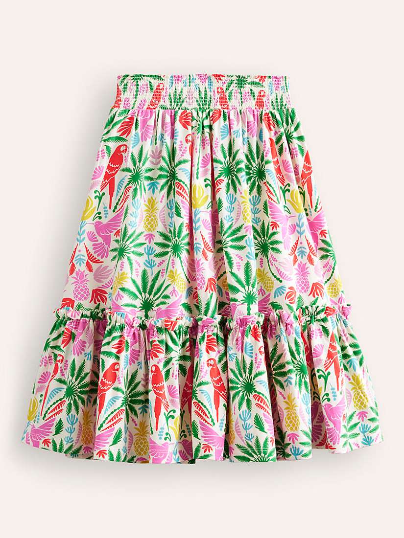 Buy Mini Boden Kids' Rainbow Palm Print Midi Skirt, Multi Online at johnlewis.com