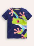 Mini Boden Kids' Glow Frog T-Shirt, College Navy