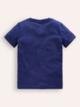 Mini Boden Kids' Glow Frog T-Shirt, College Navy