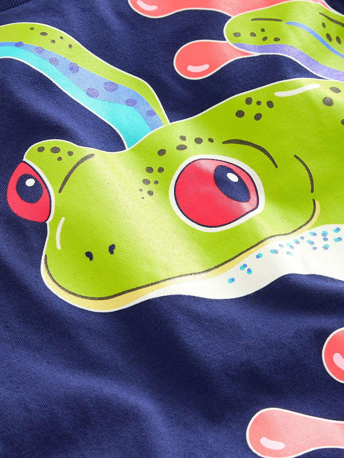 Buy Mini Boden Kids' Glow Frog T-Shirt, College Navy Online at johnlewis.com