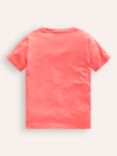 Mini Boden Kids' Toucan Applique T-Shirt, Coral Pink, Coral Pink