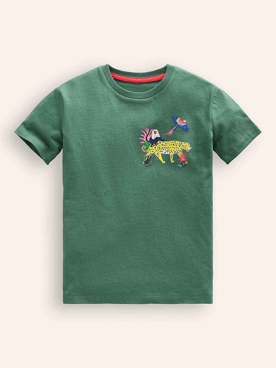 Buy Mini Boden Kids' Front & Back Amazon Print T-Shirt, Spruce Green Online at johnlewis.com