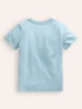 Mini Boden Kids' Riso Planets Print T-Shirt, Vintage Blue