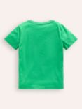 Mini Boden Kids' Friendly Sports Balls T-Shirt, Pea Green, Pea Green
