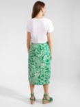 Hobbs Cassidy Paisley Print Skirt, Green/Ivory, Green/Ivory