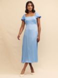 Nobody's Child Elsie Satin Jacquard Midi Dress, Blue