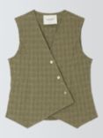 SUMMERY Copenhagen Tara Asymmetric Button Vest Top, Aloe