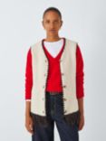 SUMMERY Copenhagen Kai Sleeveless Cardigan, Ecru