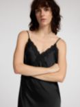 SELECTED FEMME Alena Lace Trim Dress, Black