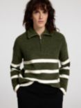 SELECTED FEMME Maline Stripe Wool Blend Jumper, Kalamata