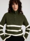 SELECTED FEMME Maline Stripe Wool Blend Jumper, Kalamata