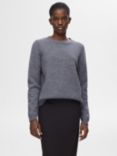 SELECTED FEMME Ana Wool Jumper, Medium Grey