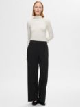 SELECTED FEMME Emma Wide Leg Trousers, Black