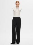 SELECTED FEMME Emma Wide Leg Trousers, Black