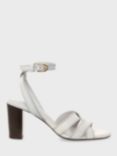 Hobbs Portia Stitch Detail Leather Sandals, Ivory
