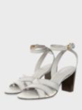 Hobbs Portia Stitch Detail Leather Sandals, Ivory, Ivory