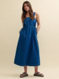 Nobody's Child Zainub Organic Cotton Pinnie Midi Dress, Blue