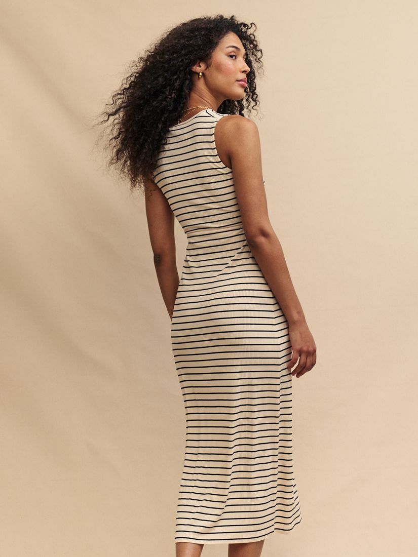Buy Nobody's Child Wren Stripe Twist Front Midi Dress, Multi Online at johnlewis.com
