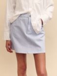 Nobody's Child Stripe Denim Mini Skirt, Blue/Multi