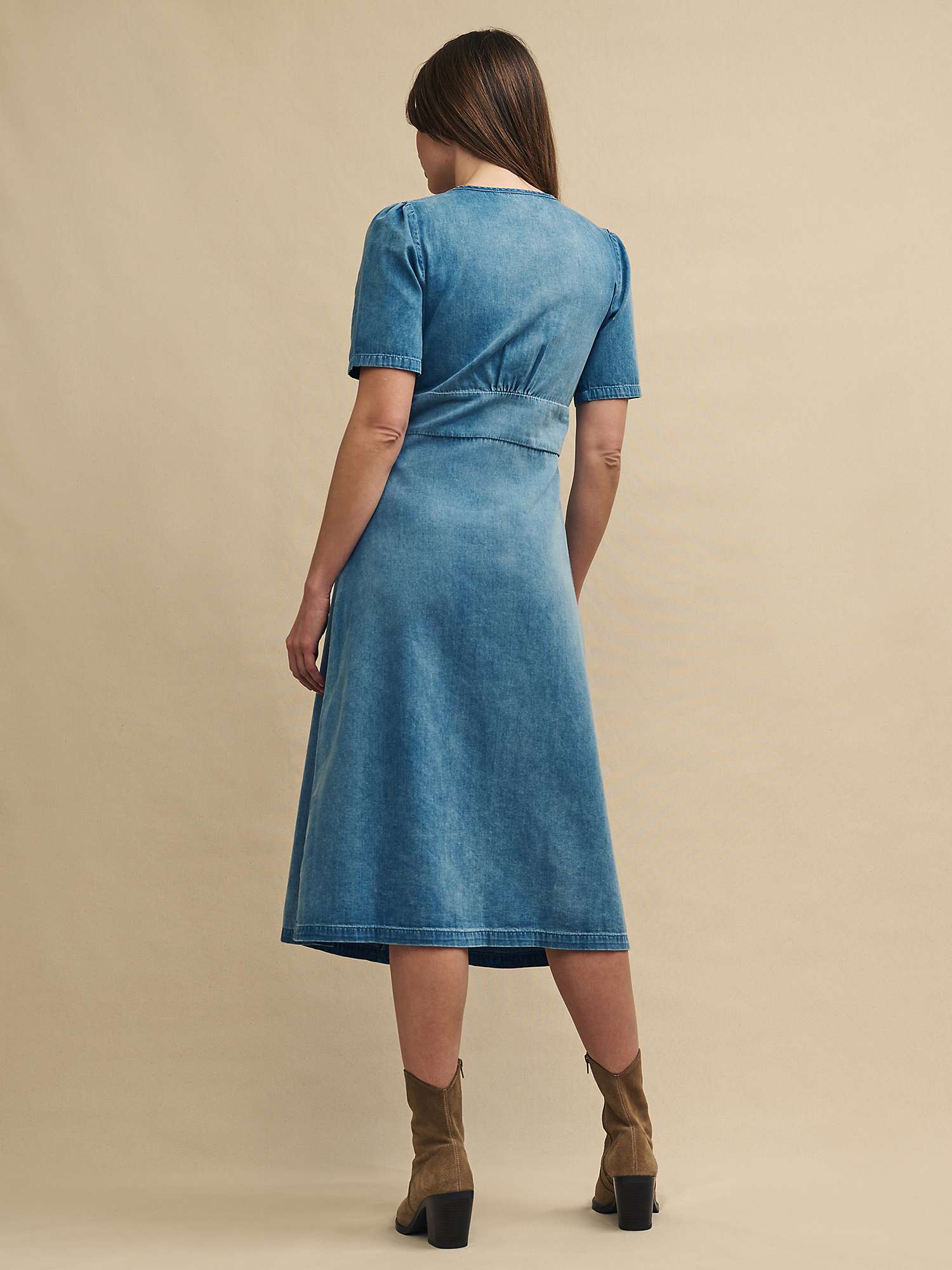 Buy Nobody's Child Alexa Denim Midi Dress, Light Wash Online at johnlewis.com