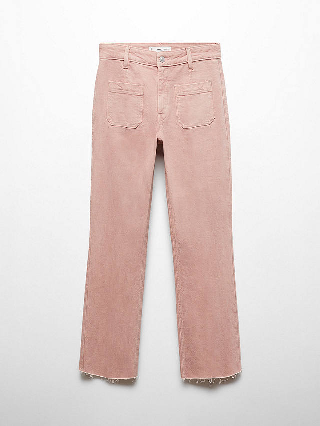 Mango Alex Cropped Jeans, Pink