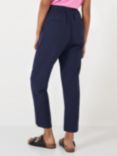Crew Clothing Tapered Linen Blend Trousers, Navy