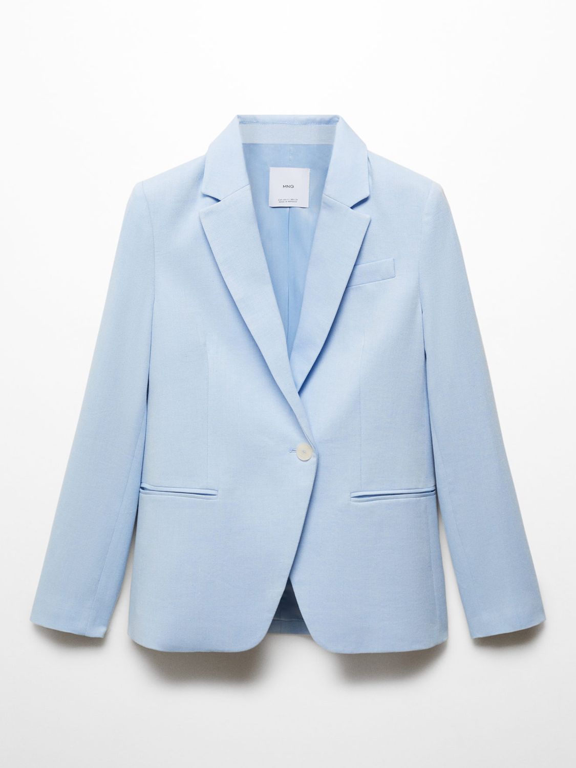 Buy Mango Malaga Lyocell Suit Blazer, Pastel Blue Online at johnlewis.com