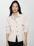 Mango Alaia Oversize Denim Jacket, Natural White