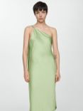 Mango Fiore Asymmetric Straps Maxi Dress, Green