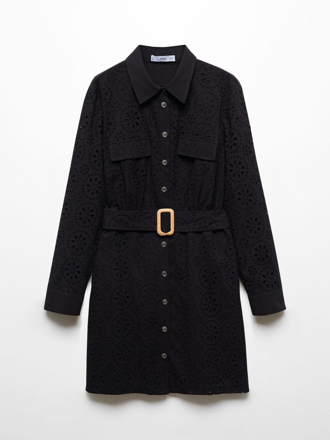 Buy Mango Shirly Broderie Anglaise Mini Shirt Dress Online at johnlewis.com