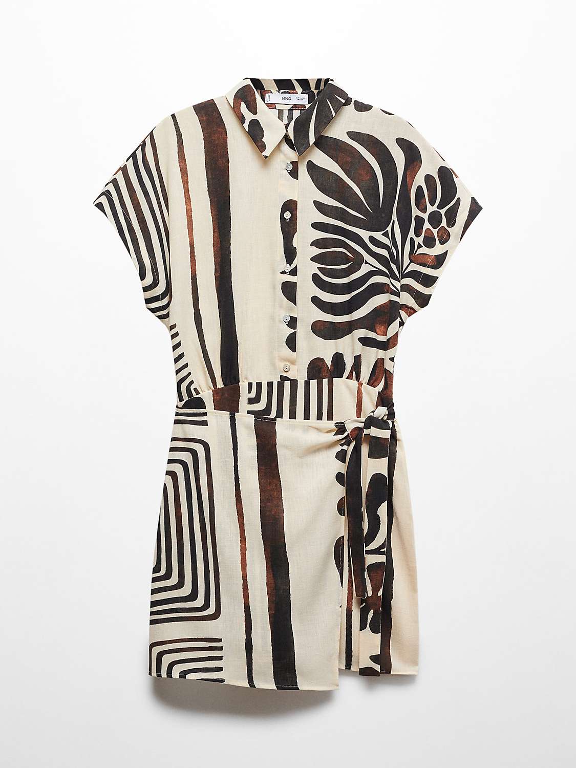 Buy Mango Karina Shirt Mini Dress, Brown Online at johnlewis.com