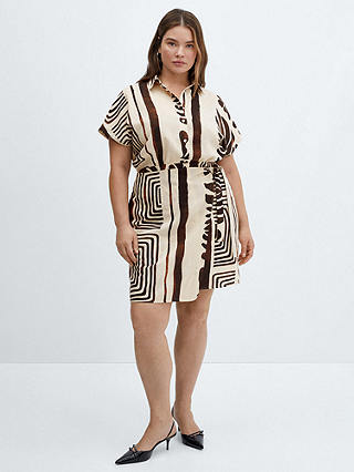Mango Karina Shirt Mini Dress, Brown