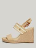 Tommy Hilfiger Webbing Detail Wedge Sandals, Harvest Wheat