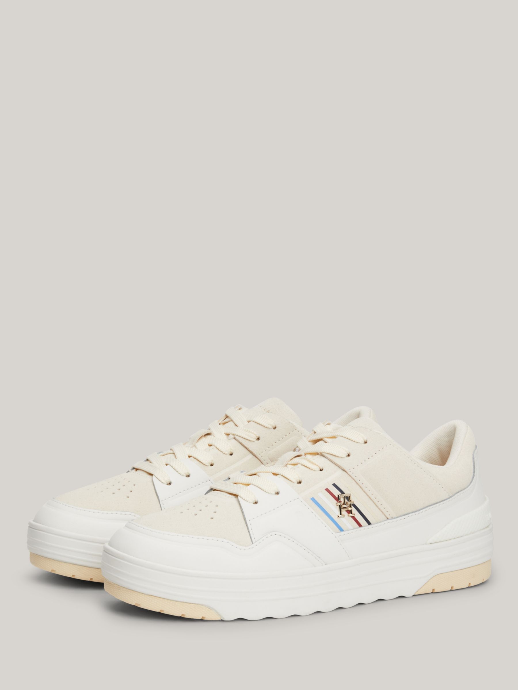 Buy Tommy Hilfiger Global Stripe Basketball Trainers, Calico Online at johnlewis.com