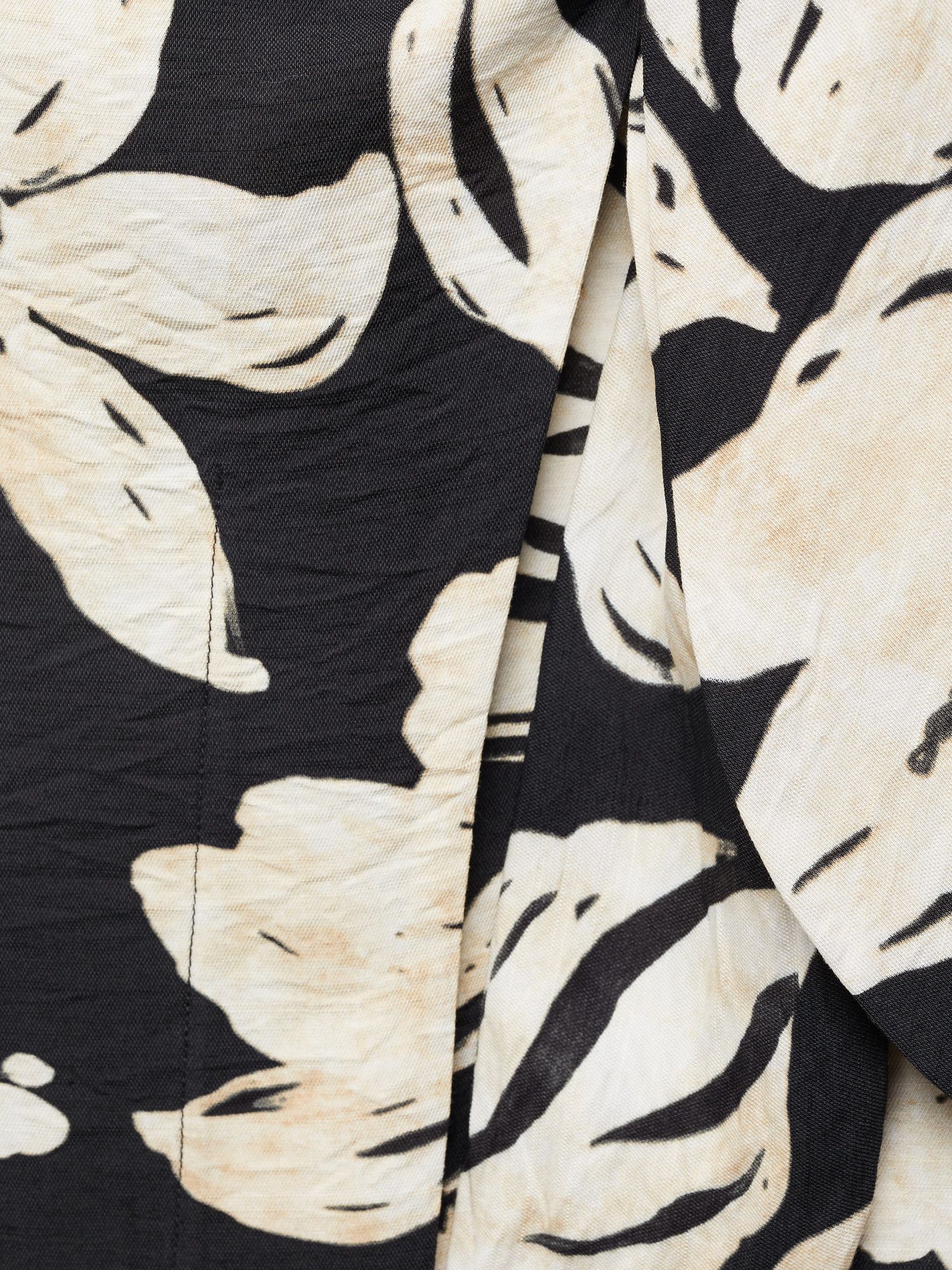 Buy Mango Pareo Floral Wrap Midi Dress, Black/Ivory Online at johnlewis.com