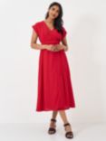 Crew Clothing Gemma Wrap Dress, Ruby Red