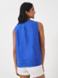 Crew Clothing Shell Linen Blend Top, Bright Blue