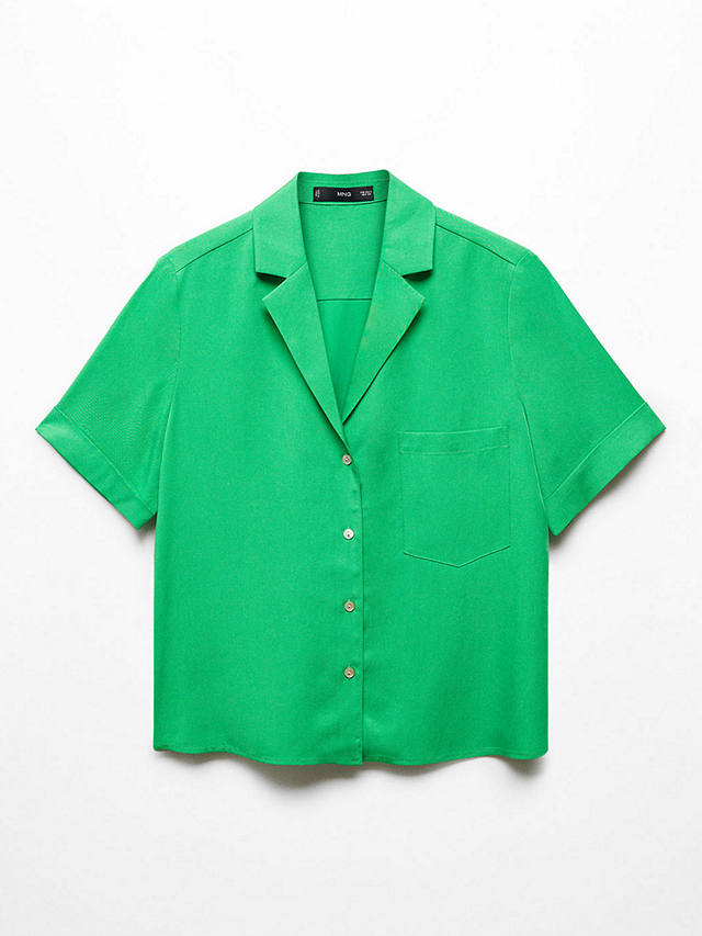 Mango Moma Lyocell Shirt, Green