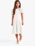 Angel & Rocket Kids' Portia Pleated Bodice Dress, Ivory