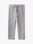 Benetton Kids' Fleece Drawstring Trousers, Medium Melange Grey