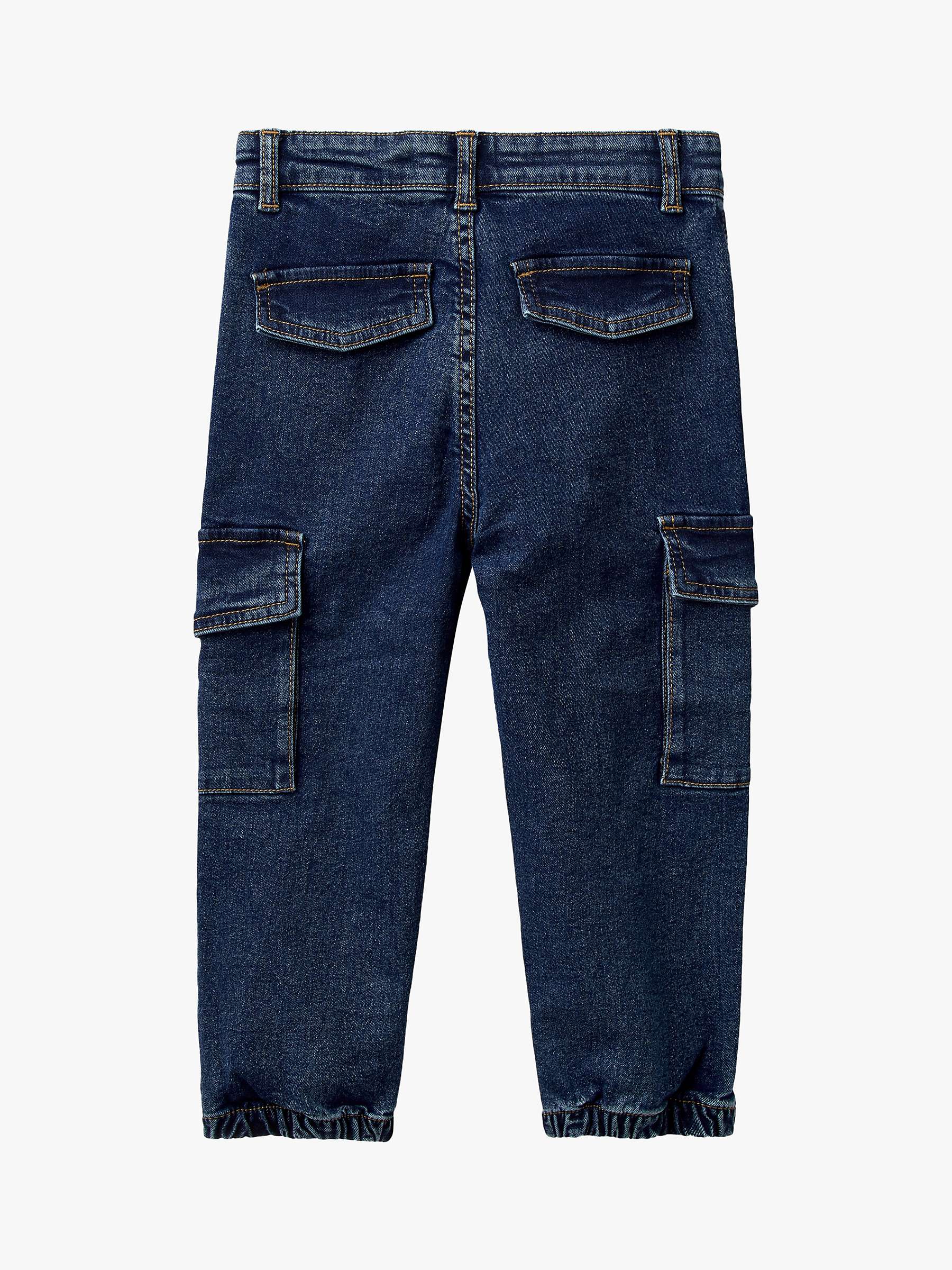 Buy Benetton Boy's Slim Fit Cargo Jeans, Blue Online at johnlewis.com