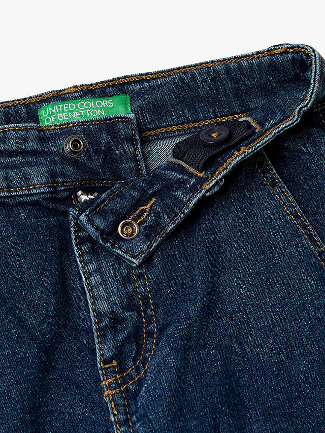 Benetton Boy's Slim Fit Cargo Jeans, Blue