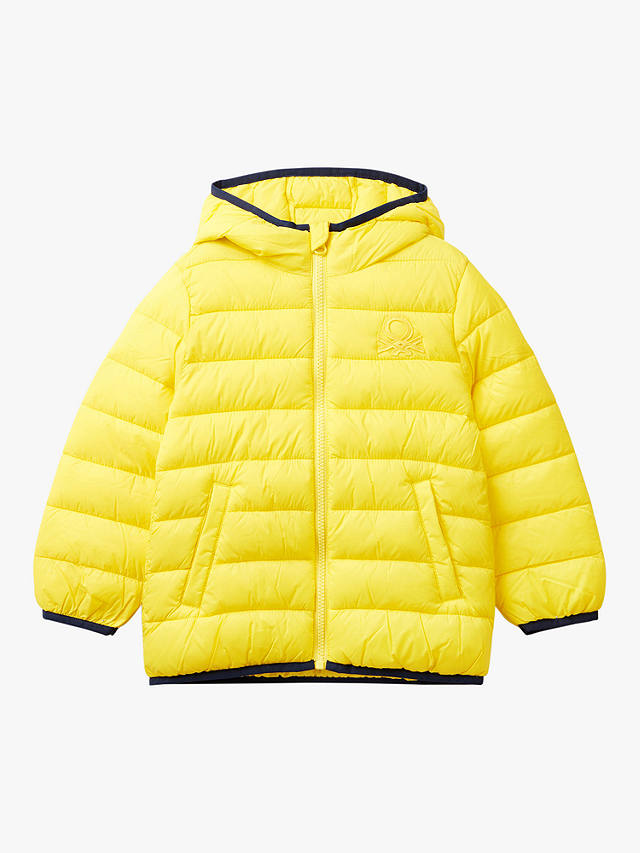 Benetton Kids' Hooded Puffer Jacket, Yellow